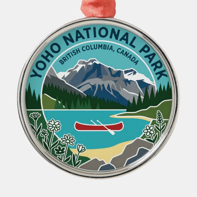 Yoho National Park Canada Metal Tree Decoration (Front)