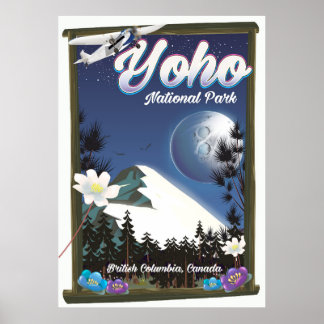 Yoho National Park Canada Vintage travel poster