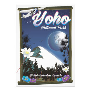 Yoho National Park Canada Vintage travel poster