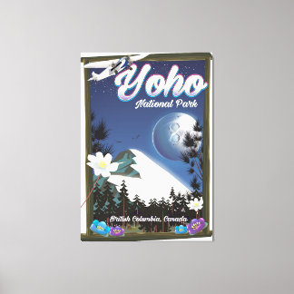 Yoho National Park Canada Vintage travel poster Canvas Print