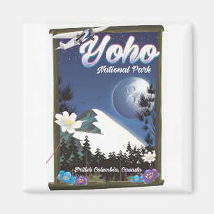 Yoho National Park Canada Vintage travel poster Magnet