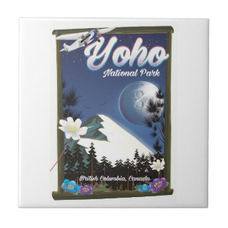 Yoho National Park Canada Vintage travel poster Tile
