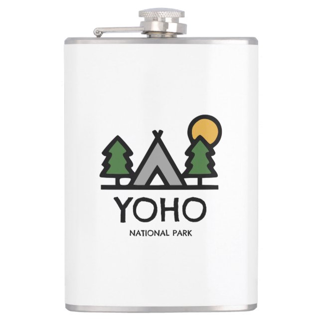 Yoho National Park Hip Flask (Front)