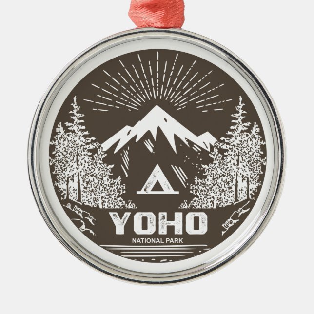 Yoho National Park Metal Tree Decoration (Front)