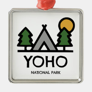 Yoho National Park Metal Tree Decoration