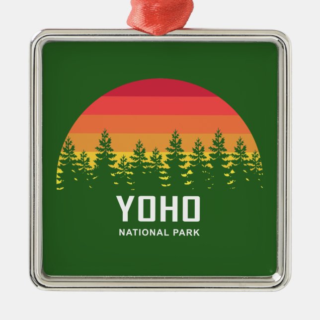 Yoho National Park Metal Tree Decoration (Front)