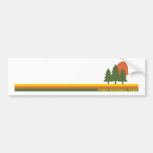 Yoho National Park Pine Trees Sun Bumper Sticker