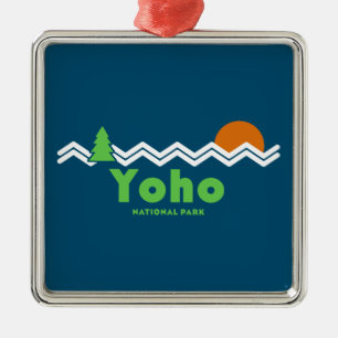 Yoho National Park Retro Metal Tree Decoration