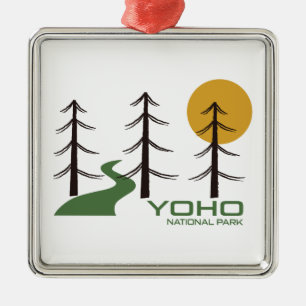 Yoho National Park Trail Metal Tree Decoration