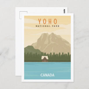 Yoho National Park Travel Place Illustration Postcard