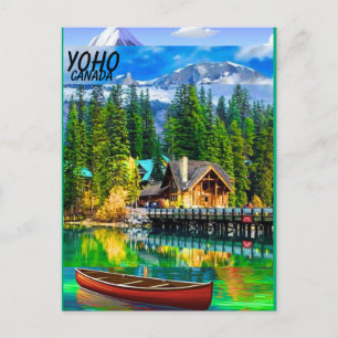 Yoho National Park Travel Poster, Yoho Canada Post Holiday Postcard