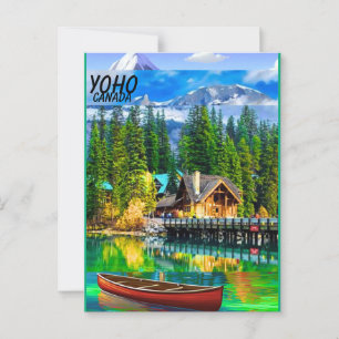 Yoho National Park Travel Poster, Yoho Canada Post Postcard