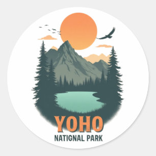 Yoho National Park Vintage Classic Round Sticker