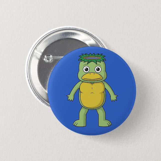 Yokai Kappa (River Imp) 6 Cm Round Badge (Front & Back)