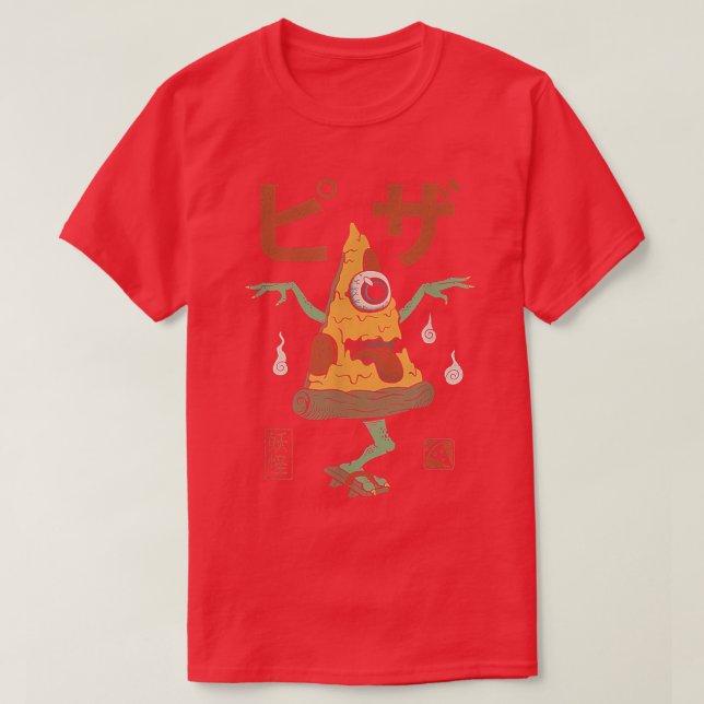 Yokai Pizza Vintage Style T-Shirt (Design Front)