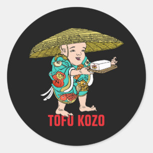 Yokai Series: Tofu Kozo Classic Round Sticker