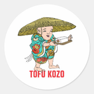 Yokai Series: Tofu Kozo Classic Round Sticker