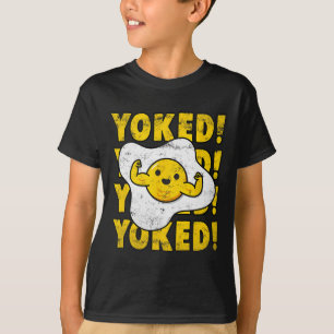 Yoked Bodybuilding Egg Yolk Bulking Men Funny Gym T-Shirt
