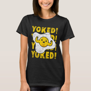 Yoked Bodybuilding Egg Yolk Bulking Men Funny Gym T-Shirt
