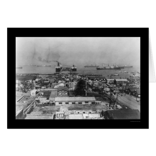 Yokohama Japan Harbour 1909 Card