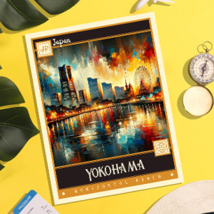Yokohama, Japan   Vintage Painting Postcard