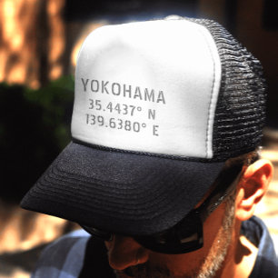 Yokohama Latitude & Longitude Trucker Hat
