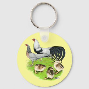 Yokohama Silver Family Key Ring
