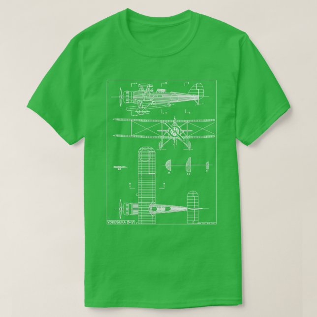 Yokosuka B4Y Japanese WW2 Biplane Torpedo Bomber P T-Shirt (Design Front)