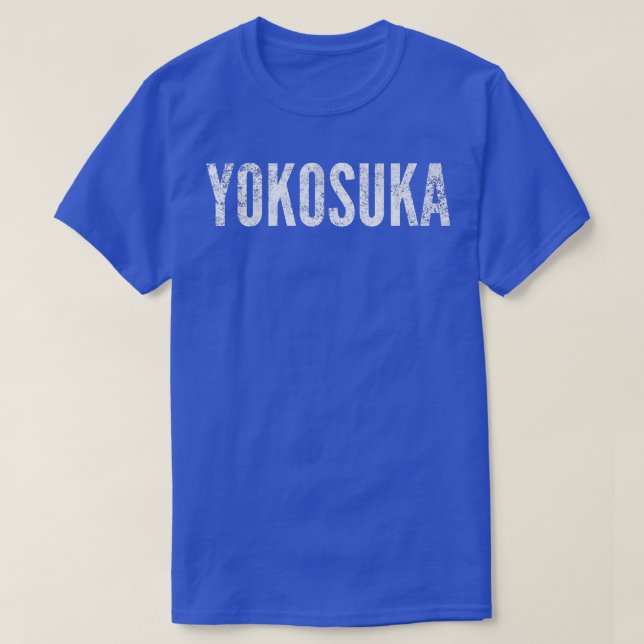 Yokosuka Japan Distressed Graphic  T-Shirt (Design Front)