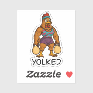 Yolked Hen - Funny Gym Chicken