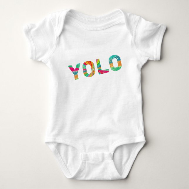 Yolo baby bodysuit (Front)