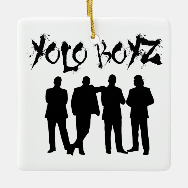 YOLO BOYZ CERAMIC TREE DECORATION (Front)
