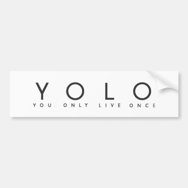 Yolo Bumper Sticker (Front)