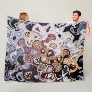 Yolo County Fair Abstract 3 Purple SVP Images Fleece Blanket