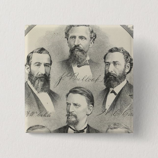 Yolo County lithographed portraits 15 Cm Square Badge (Front)