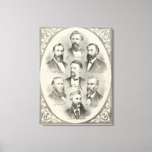 Yolo County lithographed portraits Canvas Print