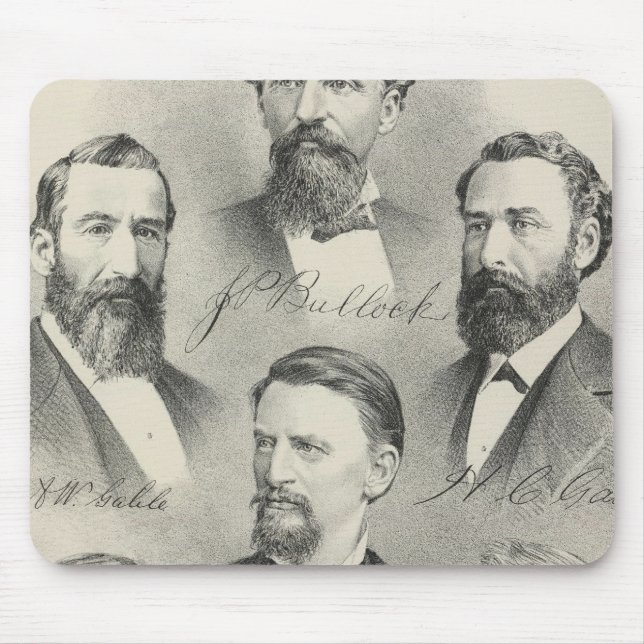 Yolo County lithographed portraits Mouse Mat (Front)