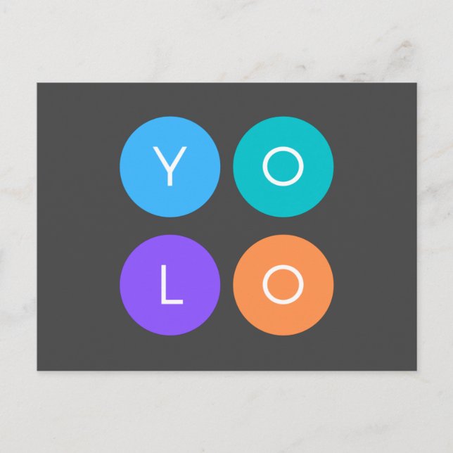 YOLO Quote Saying You Only Live Once Meme Postcard (Front)