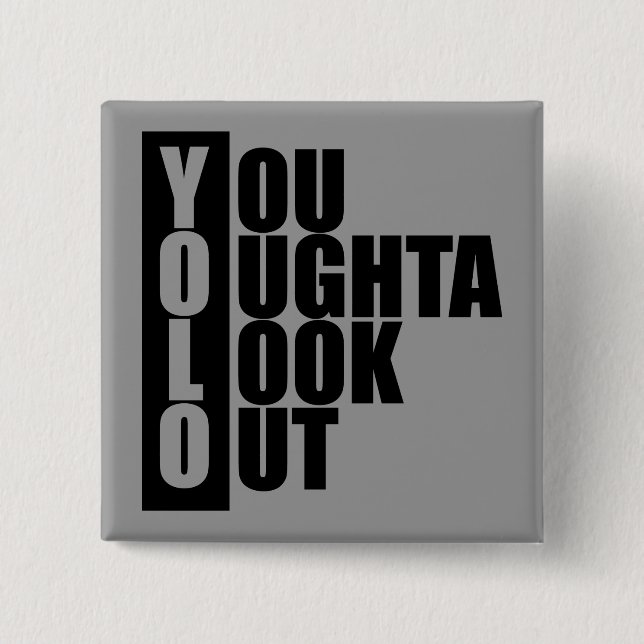 YOLO Vertical Box 15 Cm Square Badge (Front)