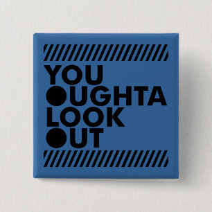 YOLO w/ Caution 15 Cm Square Badge