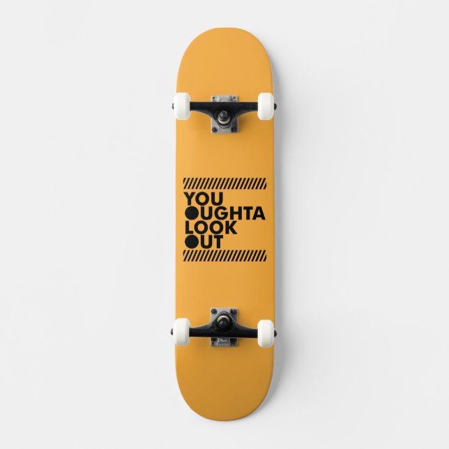 YOLO w/ Caution Skateboard (Front)