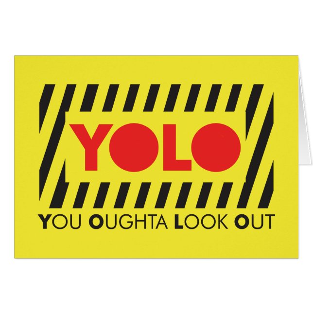 YOLO w/ Red Caution (Front Horizontal)