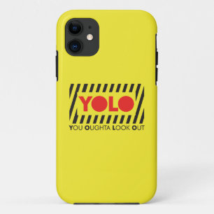 YOLO w/ Red Caution iPhone 11 Case
