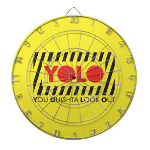YOLO w/ Red Caution Dartboard