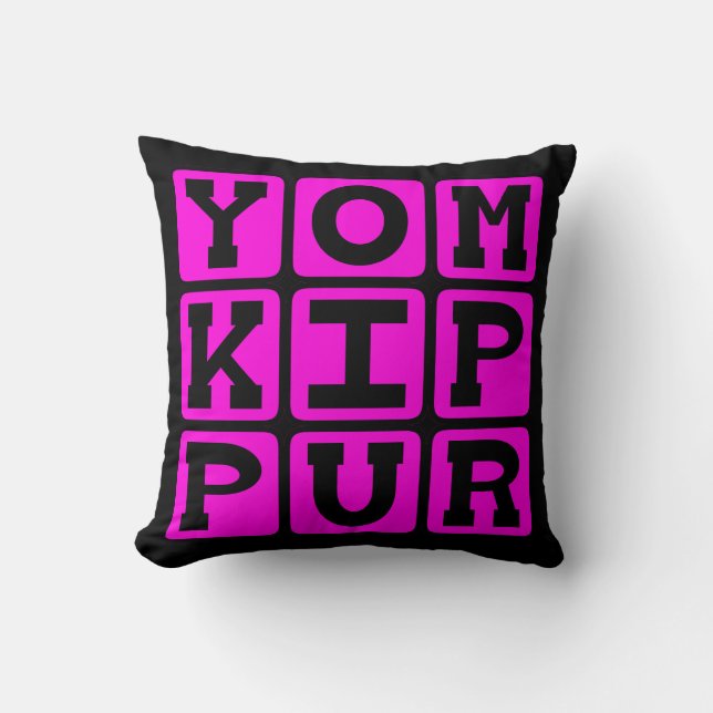 Yom Kippur, Day of Atonement Cushion (Front)