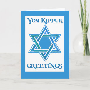Yom Kippur Greeting Card - Star of David