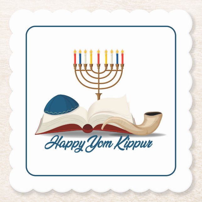 Yom Kippur  Paper Coaster (Front)