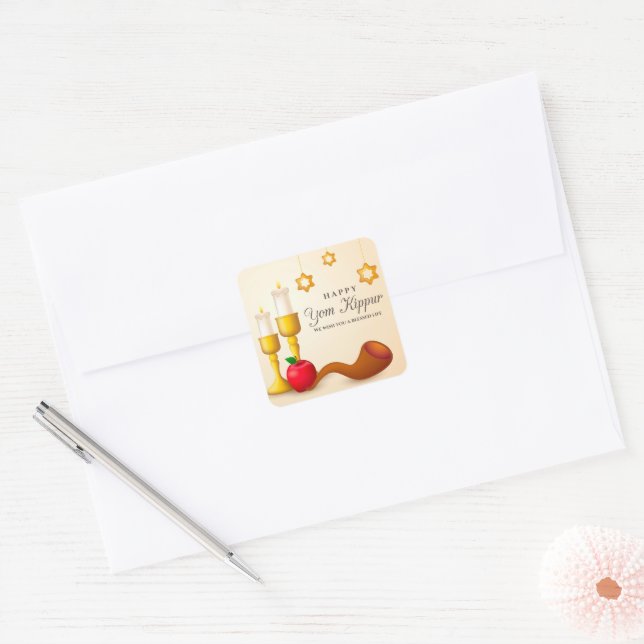 Yom Kippur  Square Sticker (Envelope)