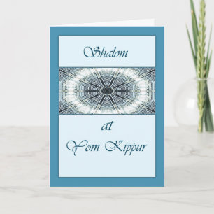 Yom Kippur Ten in a White Circle Greeting Card