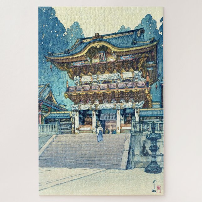 Yomeimon Gate, Hiroshi Yoshida, Woodcut Jigsaw Puzzle (Vertical)